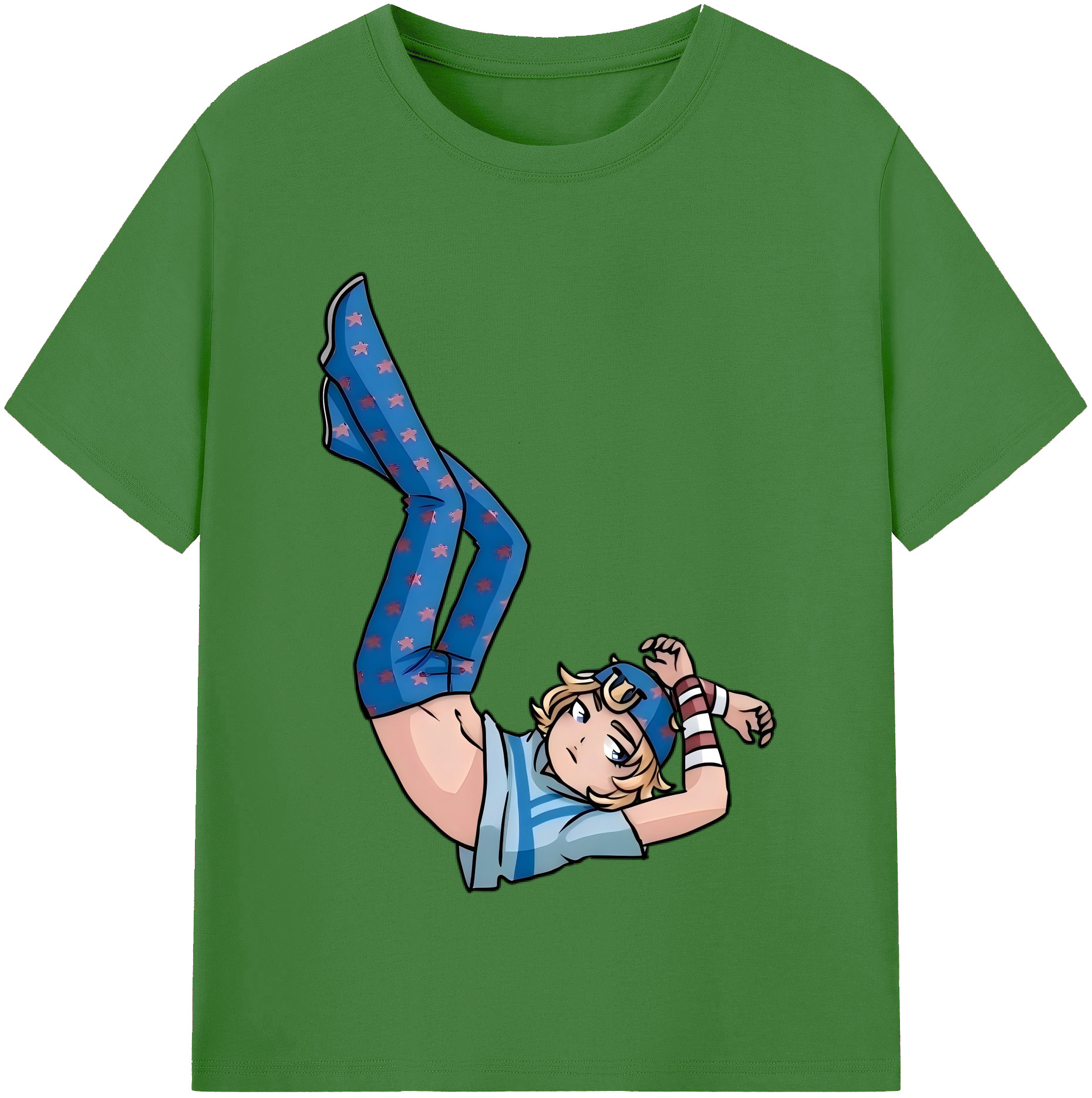 （画像用） ジョジョの奇妙な冒険 グイード?ミスタ JoJo's Bizarre Adventure Guido Mista レディースカジュアルプリントTシャツ（綿100％）
